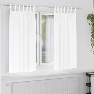 Firany blackout z kółkami 2 pcs Czysta Biała 175 x 140 cm