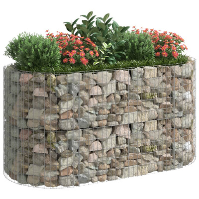 vidaXL Podwyższona donica gabionowa galwanizowane żelazo 200x100x100cm