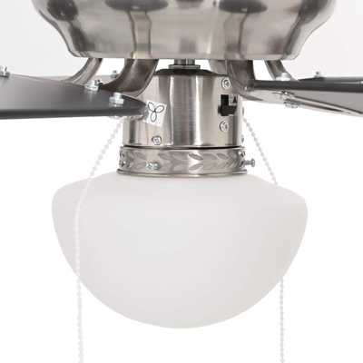 Wentylator sufitowy z lampą ? 82 cm Czarny