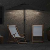 Parasolka ogrodowa Antracyt 294 x 150 x 223 cm Poliester i Stal