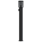 Lampa ogrodowa słupek z gniazdkiem, czarna, 110 cm, stal