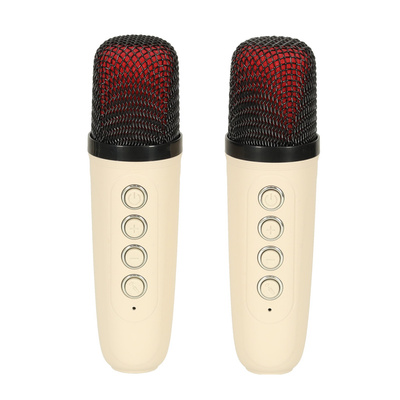 Głośnik do karaoke USB Bluetooth kremowy