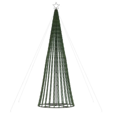 vidaXL Stożkowa choinka z lampek, 688 zimnych białych LED, 300 cm