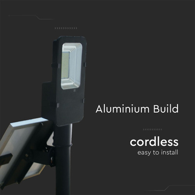 50W Solarna lampa uliczna / Barwa:4000K / Obudowa: Czarna