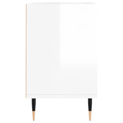vidaXL Szafka pod TV, biała, wysoki połysk, 103,5x30x50 cm