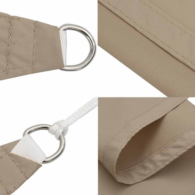 Trójkątny żagiel ogrodowy, tkanina Oxford, 3,5x3,5x4,9 m, taupe