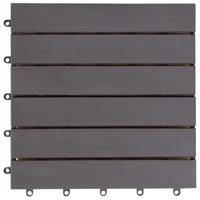 Płytka Tarasowa 10 pcs Szary 30 x 30 cm Drewno Akacjowe