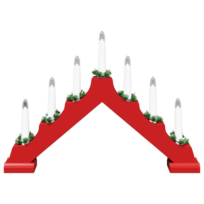 Mostek ze świecami bożonarodzeniowymi 3 pcs Czerwony