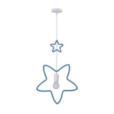 Single Ss Lampa Wisząca 1X20W E27 Iq Kids Niebieski