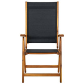 vidaXL Składane krzesła ogrodowe, 8 szt., drewno akacjowe i textilene