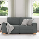 Sofa 2-osobowa Ciemnoszara 180x78x84 cm Tkanina