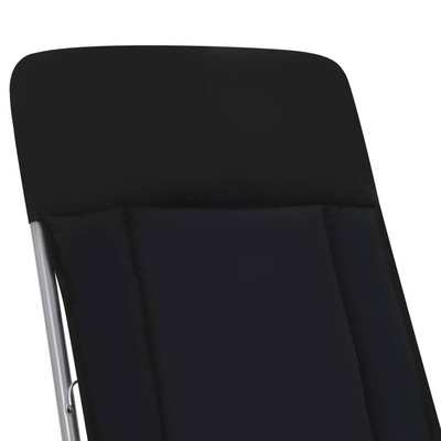 vidaXL Składane krzesła ogrodowe z poduszkami, 2 szt., czarne