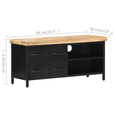vidaXL Szafka pod TV, 90x30x41 cm, surowe drewno mango