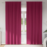 Firany blackout z kółkami 2 pcs Czerwone wino 260 x 140 cm