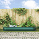 Podniesiony grządka Zielony 320 x 80 x 44 cm Stal