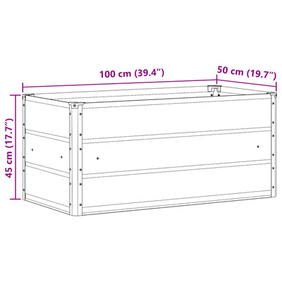 Donica Antracyt 100 x 50 x 45 cm Stal Galwanizowana