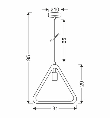 Triun lampa wisząca czarny+beżowy 1x40W E27