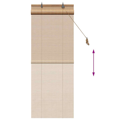Roleta brązowy 50 x 160 cm Bambus