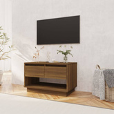 vidaXL Szafka pod TV, brązowy dąb 70x41x44 cm materiał drewnopochodny