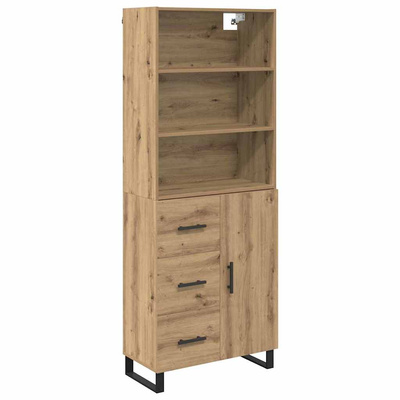 Highboard 2 szt. Dąb rzemieślniczy 69,5 x 34 x 180 cm