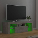Szafka pod TV z oświetleniem LED, szarość betonu, 120x35x40 cm vidaXL