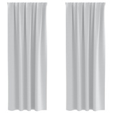 Firany blackout z kółkami 2 pcs Jasnoszary 260 x 140 cm