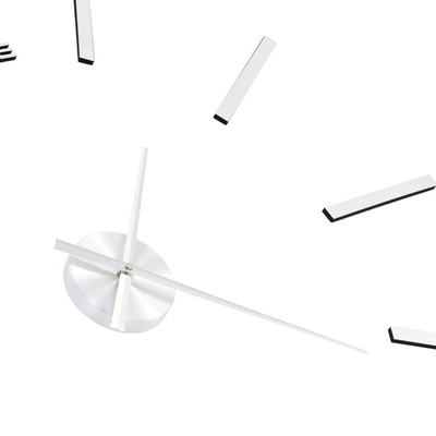 vidaXL Zegar ścienny 3D, nowoczesny design, 100 cm, XXL, srebrny
