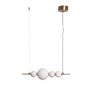 Lampa Wisząca Liniowa Szklana Złota 73cm 10W Abruzzo Cavolo