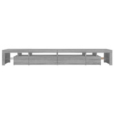 vidaXL Szafka pod TV z oświetleniem LED szary dąb sonoma 290x36,5x40cm