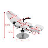 Fotel podologiczny hydrauliczny Azzurro 713A biały 112603