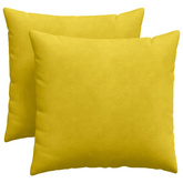 Poduszki na sofę 2 pcs Żółty 45 x 45 cm Tkanina sztruksowa