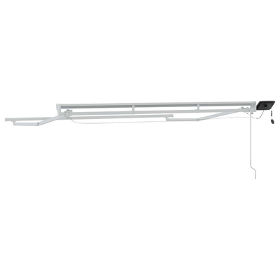 Ręczny ramowy zewnętrzny markizowy z LED Biały 2,5 x 2 m