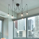 Nowoczesna Lampa wisząca Pająk 6xE27 Abruzzo Regnetto