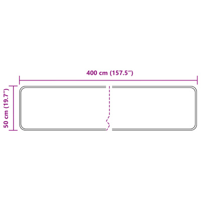 Chodnik dywanowy MARSA Szary 50 x 400 cm Poliester i PVC