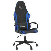 vidaXL Fotel gamingowy, czarno-niebieski, sztuczna skóra model standard
