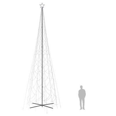 vidaXL Choinka stożkowa, 3000 niebieskich diod LED, 230x800 cm