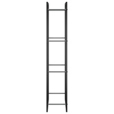 Stojak na drewno, matowy czarny, 50x28x132 cm, stalowy