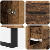 Highboard 2 szt. Stare drewno 69,5 x 34 x 180 cm