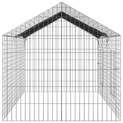 Klatka dla królika Srebrny 200 x 78 x 78 cm Stal Galwanizowana
