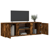 Szafka pod TV, przydymiony dąb, 120x34x37 cm vidaXL