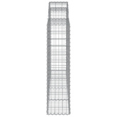 Kosze gabionowe, 5 szt, 200x30x120/140 cm, galwanizowane żelazo