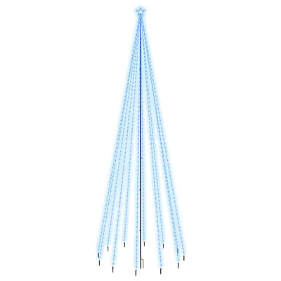 vidaXL Choinka z kołkiem gruntowym, 732 niebieskie LED, 500 cm