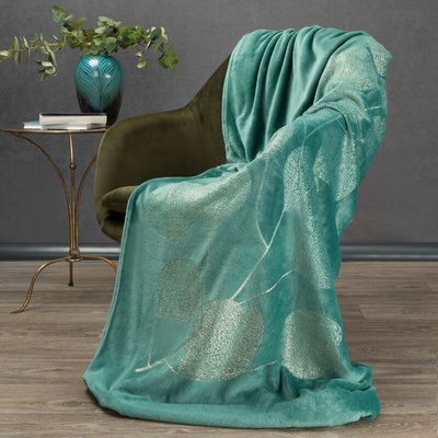 Koc Fla turkusowy 150x200