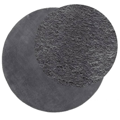 vidaXL Dywan HUARTE z krótkim włosiem, antracytowy, Ø 120 cm