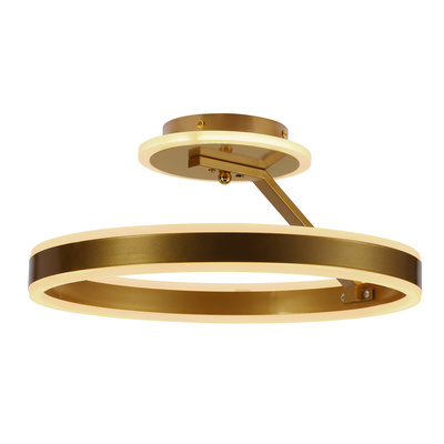 RINEUS lampa sufitowa złoty 20W LED kryształki bezbarwne  ŚREDNICA 40CM