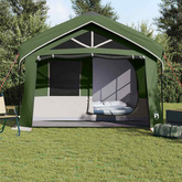 Namiot rodzinny 620 x 322 x 240 cm Poliester Zielony i Biały