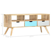 vidaXL Szafka pod TV, 110 x 35 x 48 cm, lite drewno mango