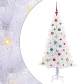 Sztuczna choinka z 150 diodami LED Biały 150 cm PVC i Stal