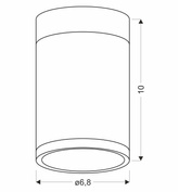 Lampa sufitowa szaro-drewniana 1xGU10 6,8x10cm Tuba 2284262
