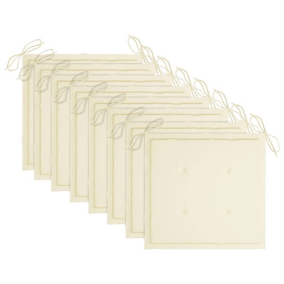 vidaXL Składane krzesła ogrodowe z poduszkami, 8 szt., drewno tekowe